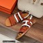 Hermes Ephese sandals in calfskin Brown/White 2023
