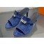 Hermes Heel 7cm Cute sandals Suede Blue 2023