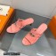 Hermes Heel 7cm Cute sandals Suede Pink 2023