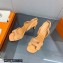 Hermes Heel 8.5cm sandals in suede goatskin Apricot with rhinestone 2023
