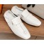 Hermes Echo loafers with perforated signature "H" detail White 2023