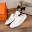 Hermes Echo loafers with perforated signature "H" detail White 2023