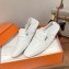 Hermes Echo loafers with perforated signature "H" detail White 2023