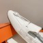 Hermes Echo loafers with perforated signature "H" detail White 2023