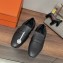 Hermes Echo loafers with perforated signature "H" detail Black 2023