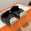Hermes Echo loafers with perforated signature "H" detail Black 2023