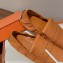 Hermes Echo loafers with perforated signature "H" detail Brown 2023