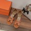 Hermes Heel 5cm Encens sandals in calfskin Brown 2023