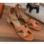 Hermes Heel 5cm Encens sandals in calfskin Brown 2023