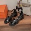 Hermes Heel 5cm Encens sandals in calfskin Black 2023