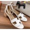 Hermes Heel 5cm Encens sandals in calfskin White 2023