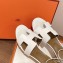 Hermes Heel 5cm Encens sandals in calfskin White 2023