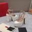 Valentino Heel 15.5cm platform 5.5cm Rockstud pumps in patent leather White 2023