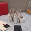 Valentino Heel 15.5cm platform 5.5cm Rockstud pumps in patent leather White 2023