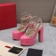 Valentino Heel 15.5cm platform 5.5cm Rockstud pumps in patent leather Pink 2023
