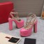 Valentino Heel 15.5cm platform 5.5cm Rockstud pumps in patent leather Pink 2023