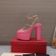 Valentino Heel 15.5cm platform 5.5cm Rockstud pumps in patent leather Pink 2023