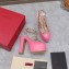 Valentino Heel 15.5cm platform 5.5cm Rockstud pumps in patent leather Pink 2023