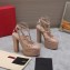 Valentino Heel 15.5cm platform 5.5cm Rockstud pumps in patent leather Nude 2023