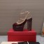 Valentino Heel 15.5cm platform 5.5cm Rockstud pumps in patent leather Burgundy 2023