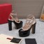 Valentino Heel 15.5cm platform 5.5cm Rockstud pumps in patent leather Black 2023