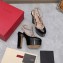 Valentino Heel 15.5cm platform 5.5cm Rockstud pumps in patent leather Black 2023