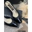 Chanel Heel 6.5cm Lambskin & Patent Calfskin Slingbacks Black 2023