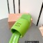 Miu Miu Heel 4.5cm Metal lettering logo Leather sandals Green 2023