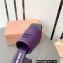 Miu Miu Heel 8.5cm Metal lettering logo Leather sandals Purple 2023