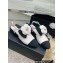 Chanel Heel 2cm Camellia and Pearl Sandals Black/White 2023