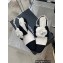 Chanel Heel 2cm Camellia and Pearl Sandals Black/White 2023