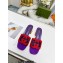 Cheap Sale Gucci Heel 5cm Interlocking G cut-out sandals suede Purple/Red 2023