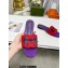 Cheap Sale Gucci Interlocking G cut-out slide sandals suede Purple/Red 2023