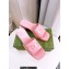 Cheap Sale Gucci Heel 5.5cm platform 2.5cm Interlocking G Rubber slide sandals Pink 2023