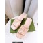 Cheap Sale Gucci Heel 5.5cm platform 2.5cm Interlocking G Rubber slide sandals Beige 2023