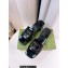 Cheap Sale Gucci Heel 5.5cm platform 2.5cm Interlocking G Rubber slide sandals Black 2023
