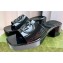 Cheap Sale Gucci Heel 5.5cm platform 2.5cm Interlocking G Rubber slide sandals Black 2023