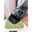 Cheap Sale Gucci Heel 5.5cm platform 2.5cm Interlocking G Rubber slide sandals Black 2023