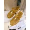 Cheap Sale Moschino Jelly PVC sandals Gold with Lettering logo 2023