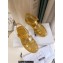 Cheap Sale Moschino Jelly PVC sandals Gold with Lettering logo 2023