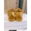 Cheap Sale Moschino Jelly PVC sandals Gold with Lettering logo 2023