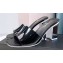 Chanel Heel 8cm Patent Calfskin Mules G38689 Black 2023