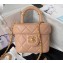 Chanel Small Vanity Case Bag AS3973 Lambskin Beige 2023