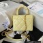 Chanel Small Vanity Case Bag AS3973 Lambskin Yellow 2023