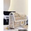 Chanel Lambskin & Viscose Weaving Medium Flap Bag AS3767 White 2023