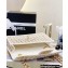 Chanel Lambskin & Viscose Weaving Medium Flap Bag AS3767 White 2023