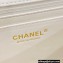 Chanel Lambskin & Viscose Weaving Medium Flap Bag AS3767 White 2023