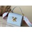 Louis Vuitton Epi Leather Twist PM Bag with Embroidered Strap M22515 Bleu Nuage Blue