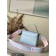 Louis Vuitton Epi Leather Twist PM Bag with Embroidered Strap M22515 Bleu Nuage Blue