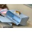 Louis Vuitton Epi Leather Twist PM Bag with Embroidered Strap M22515 Bleu Nuage Blue